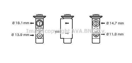 BW1085 AVA COOLING Клапан расширительный системы кондиционирования