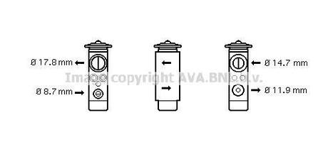 BW1171 AVA COOLING Клапан расширительный системы кондиционирования