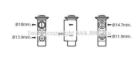 BW1441 AVA COOLING Клапан расширительный системы кондиционирования