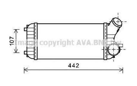 FD4472 AVA COOLING Интеркулер FORD: C-MAX II 1.6 TDCI 10-, GRAND C-MAX 1.6 TDCI 10-