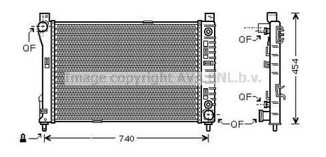 MSA2286 AVA COOLING Радиатор системы охлаждения MERCEDES-BENZ: C-CLASS (W203) C 180 (203.035)/C 180 Kompressor (203.046)/C 200 CDI (203.007)/C 200 Kompressor (203.042)/C 220 CDI (203.008)/C 230