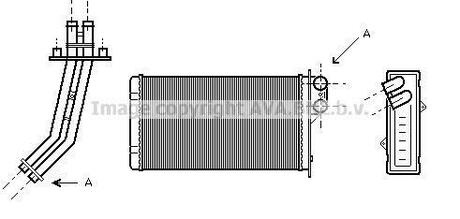 RT6170 AVA COOLING Радиатор отопителя RENAULT: LAGUNA (B56_, 556_) 1.6 16V (B568, B561)/1.8 (B56A/B)/1.8 (B56S/T/0)/1.8 (B56Z)/1.8 16V (B563, B564)/1.9 dCi (B56W)/1.9 dTi (B56J)/2.0/2