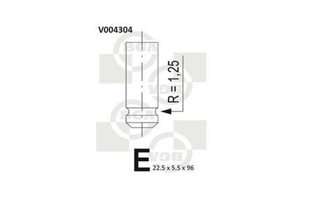 V004304 BGA КЛАПАН 22.5x5.5x96 EX NIS MICRA 1.0/1.3/1.4 16V (CG10DE/CG13DE) 92-03