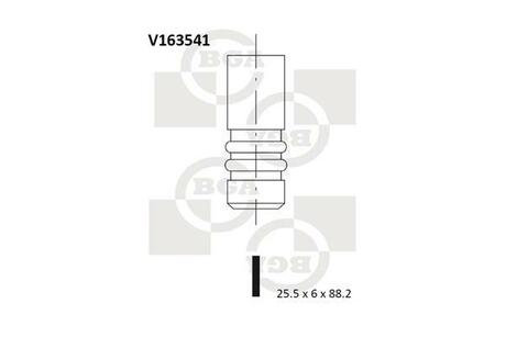 V163541 BGA КЛАПАН 25.5x6x88.2 EX AUDI/VW 2.0TDI (BKD) 03-