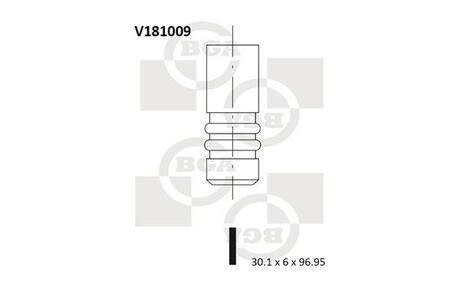 V181009 BGA КЛАПАН 30x6x97 FRD FOCUS/FUSION 1.4-1.6 98-04 IN