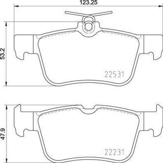 P24175 BREMBO Тормозные колодки задние Ford Mondeo V/Fusion 1.6/2.0/2.0TDCI 13>