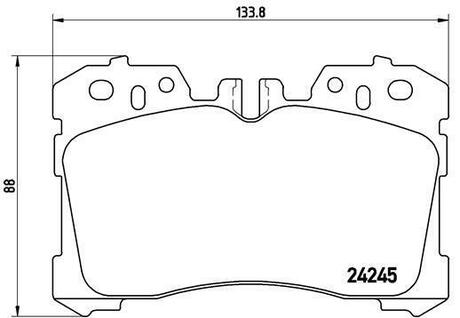 P83075 BREMBO Колодки тормозные дисковые передн LEXUS: LS (UVF_, USF_) 06-