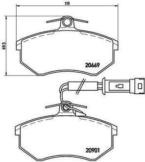 P85016 BREMBO Комплект тормозных колодок, дисковый тормоз