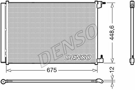 DCN17060 DENSO Радиатор кондиционера MB Vito (W447)/C-class (W205)/E-class (W213) 16- (с осушителем)