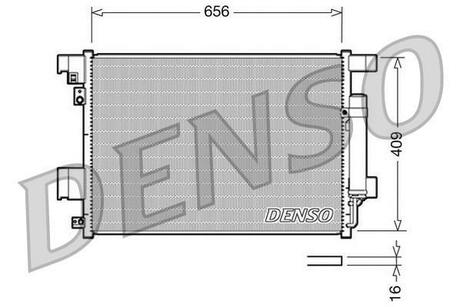 DCN21001 DENSO Радиатор кондиционера CITRO?N: C-CROSSER /OUTLANDER - PEUGEOT 4007 2.2 / 2.4