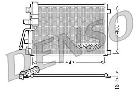DCN46003 DENSO Радиатор кондиционера NISSAN: QASHQAI (J10, JJ10) 2.0 DCI/2.0 DCI ПРИВОД НА ВСЕ КОЛЕСА 07 -