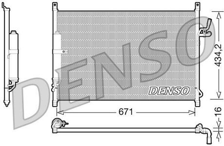 DCN46015 DENSO Радиатор кондиционера INFINITI: M35 3.5 LUXURY/3.5 LUXURY ПРИВОД НА ВСЕ КОЛЕСА 05-, M45 4.5 LUXURY 05-