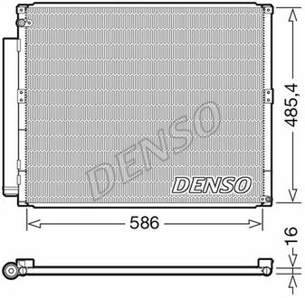 DCN50113 DENSO Радиатор кондиционера\ Mitsubishi Pajero IV 06-