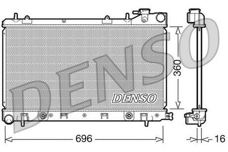 DRM36002 DENSO Радиатор системы охлаждения SUBARU: FORESTER 2.0
