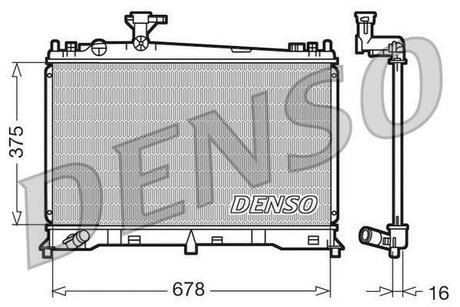 DRM44010 DENSO Радиатор системы охлаждения MAZDA: 6 (GG) 1.8/2.0/2.3 02 - , 6 Hatchback (GG) 1.8/2.0/2.3 02 - , 6 Station Wagon (GY) 1.8/2.0/2.3/2.3 AWD 02 -