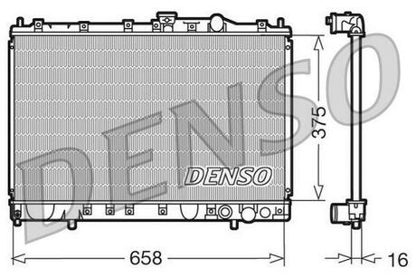 DRM45002 DENSO Радиатор системы охлаждения MITSUBISHI: COLT IV (CAA) 1.6 (CA4A)/1.6 GLXI 16V (CA4A)/1.8 GTI 16V (CA5A) 92 - 96 , LANCER IV (C6A, C7A) 1.6 16V (C76A, C66A) 88 - 94 , LANCER