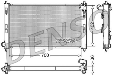 DRM45029 DENSO Радиатор системы охлаждения MITSUBISHI: OUTLANDER II