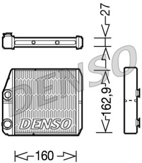 DRR09035 DENSO Радиатор отопителя Снят с производства. FIAT: DUCATO (250_/290_) 2.0D Multijet/2.3D Multijet/3.0D Multijet 06/11-
