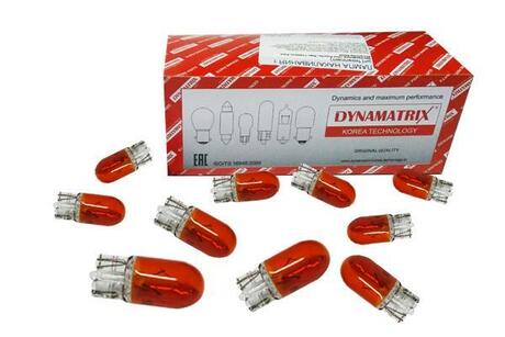 DB2827 DYNAMATRIX-KOREA Лампа накаливания WY5W orange (10 шт. в упаковке)