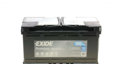 EA1000 EXIDE Аккумулятор EXIDE PREMIUM 12V 100AH 900A ETN 0(R+) B13 353x175x190mm 23.31kg