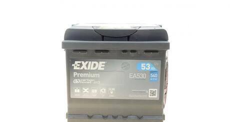 EA530 EXIDE Аккумулятор EXIDE PREMIUM 12V 53AH 540A ETN 0(R+) B13 207x175x190mm 13.38kg