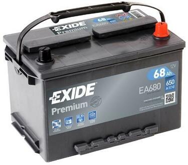 EA680 EXIDE Аккумулятор Premium 68Ah 650A (R +) 277x175x190 mm