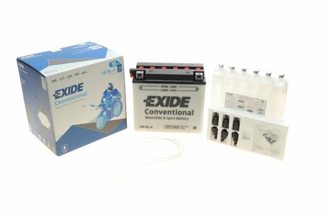 EB18L-A EXIDE Аккумулятор для мототехники EXIDE CONVENTIONAL 12 V 18 AH 240 A ETN 0 B0 180x90x160mm 6kg