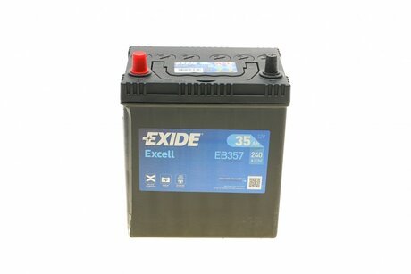 EB357 EXIDE Аккумулятор EXIDE EXCELL 12V 35AH 240A ETN 1(L+) B0, тонкие клеммы 187x127x220mm 10.9kg