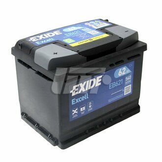 EB621 EXIDE Аккумулятор EXIDE EXCELL 12V 62AH 540A ETN 1(L+) B13 242x175x190mm 15.56kg