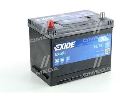 EB705 EXIDE Аккумулятор EXIDE EXCELL 12V 70AH 540A ETN 1(L+) B9 266x172x223mm 19kg
