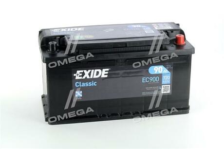 EC900 EXIDE Аккумулятор EXIDE CLASSIC 12V 90AH 720A ETN 0(R+) B13 353x175x190mm 22.82kg