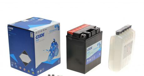 ETX14AH-BS EXIDE Аккумулятор для мототехники EXIDE AGM 12 V 12 AH 200 A ETN 1 B0 135x90x165mm 5kg