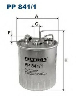 PP 841/1 FILTRON Топливный фильтр FILTRON PP841/1 (WK842/13 / KL 100/2) MB Sprinter/Vito