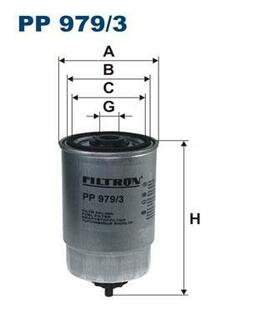 PP 979/3 FILTRON Топливный фильтр FILTRON PP979/3 (WK824/2 / KC 101) HYUNDAI 1.5/2.5 CRDi 01-