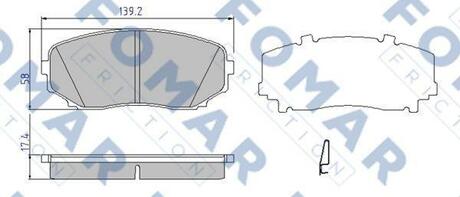 FO957681 FOMAR FO 957681_колодки дисковые передние!\ Mazda CX-7 MZR DISI Turbo 07>