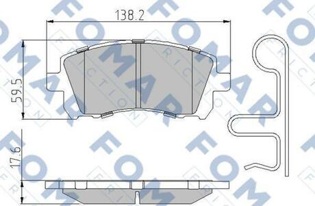 FO994581 FOMAR FO 994581_колодки дисковые передние!\ Subaru Forester 2.0 02> /Legacy2.5i 4WD 96-99