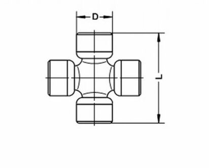 U728/4 GKN (Lobro) Крестовина карданной передачи 24.06x74.90 - MERCEDES-BENZ: для фиксации штамповкой / сквозное отверстие