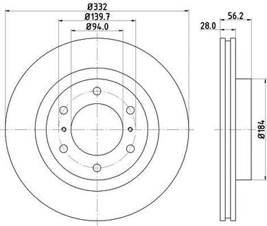 8DD355119-081 HELLA Тормозной диск