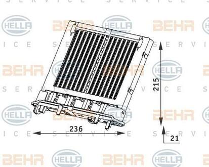 8FH351312-111 HELLA Радиатор отопителя MERCEDES-BENZ: E-CLASS (W211) E 200 Kompressor (211.042) 02-, E-CLASS T-Model (S211) E 200 T Kompressor (211.242) 03-, E-CLASS универсал (S211) E