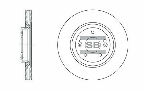 SD1070 Hi-Q (SANGSIN) SD1070_диск тормозной передний! вентилир.\ Hyundai i40 1.6/2.0/1.7CRDi 11>