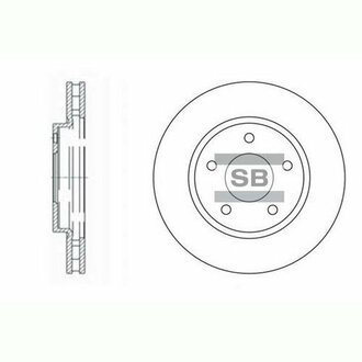SD4315 Hi-Q (SANGSIN) SD4315_диск тормозной передний!\ Mitsubishi Lancer 1.5/1.8/2.0 Di-D 08>