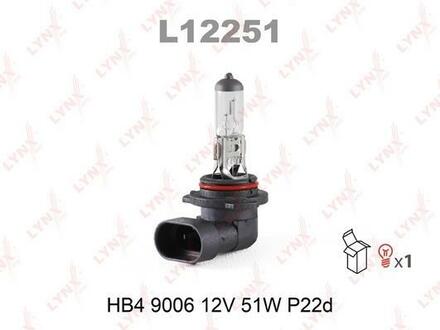 L12251 LYNXauto Лампа галогеновая HB4