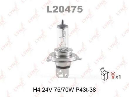 L20475 LYNXauto Лампа галогеновая H4