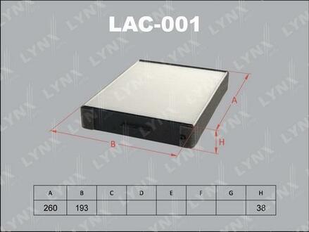 LAC-001 LYNXauto Фильтр салонный