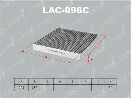 LAC-096C LYNXauto Фильтр салонный угольный