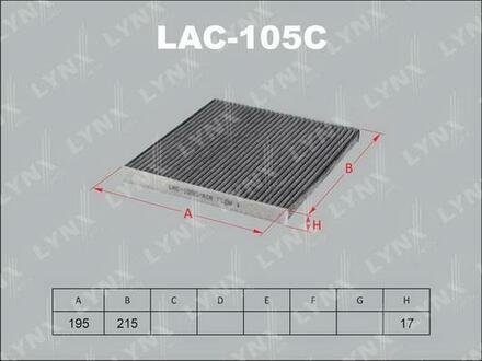 LAC-105C LYNXauto Фильтр воздушный салонный угольный