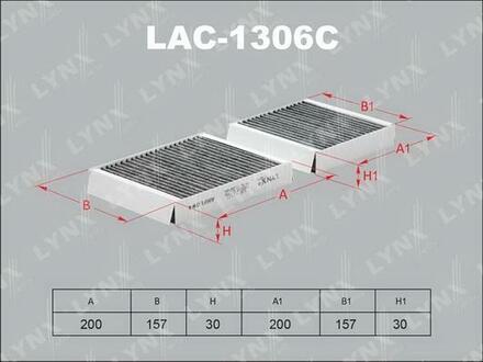 LAC-1306C LYNXauto Фильтр салонный угольный (2 шт.)