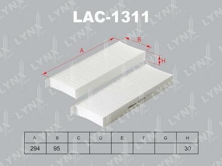 LAC-1311 LYNXauto Фильтр салонный (2 шт.)
