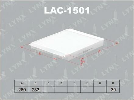 LAC1501 LYNXauto Фильтр, воздух во внутренном пространстве