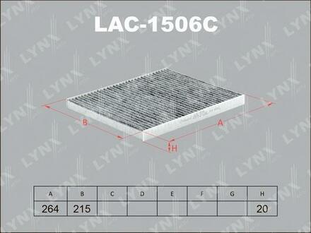 LAC-1506C LYNXauto Фильтр салонный угольный